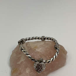 Designer Brighton Silver-Tone Pink Spread Fashionable Love Charm Bracelet