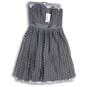 NWT Womens Black Sleeveless Polka Dot Strapless Mini Dress Size 4 image number 2
