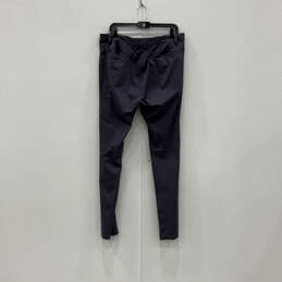 Mens Blue Flat Front Slash Pockets Straight Leg Classic Chino Pants Size 36 alternative image