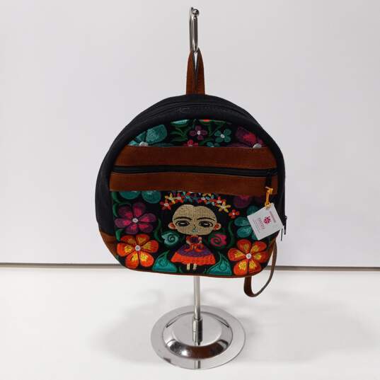 Poxteca Frida Kahlo Inspired Mini Backpack image number 1