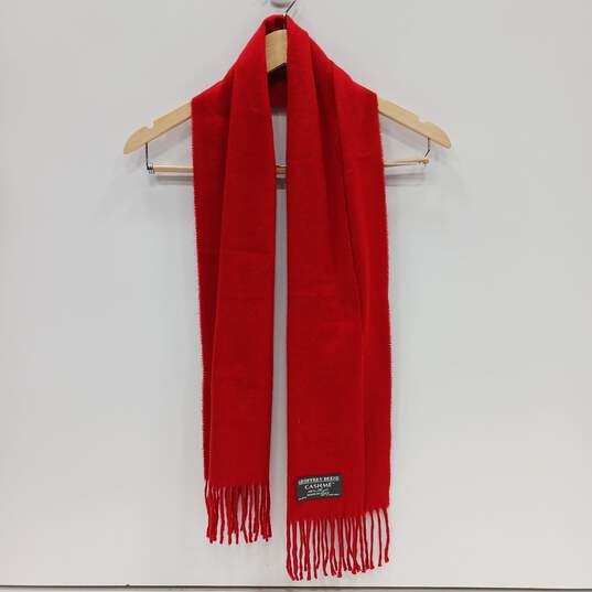 Geoffrey Beene Red Cashmere Scarf image number 4