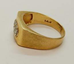 14K Yellow Gold 0.20CTTW Wide Band Ring 5.5g alternative image