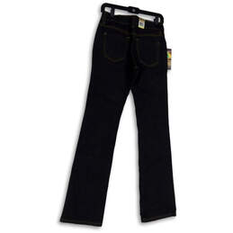 NWT Womens Blue Denim Dark Wash Pockets Stretch Straight Leg Jeans Size 4L alternative image