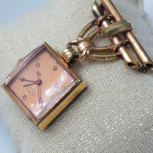 RIMA Watch Co. Gold Filled 17 Jewels Vintage Brooch Watch image number 6