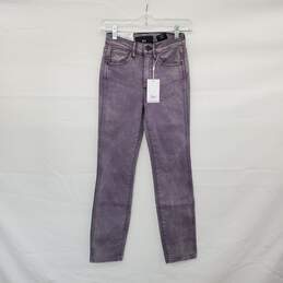 3X1 NYC Grape Soda Cotton High Rise Slim Straight Leg Stevie Jeans WM Size 23 NWT