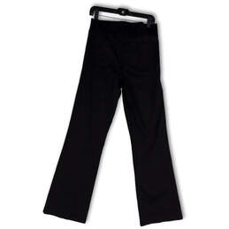 NWT Womens Black Elastic Waist Flat Front Pull-On Trouser Pants Size Medium alternative image