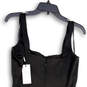 NWT Womens Black Sleeveless Back Zip Square Neck Sheath Dress Size 4 image number 4
