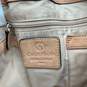 Cole Haan Womens Tan Swirl Pattern Leather Handle Zipper Pocket Hobo Bag Purse image number 5