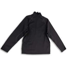 Mens Black Mock Neck 1/4 Zip Long Sleeve Activewear Jacket Size Medium alternative image