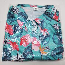Seattle Mariners Floral Hawaiian Short Sleeve Button-Up Shirt Men's XL Sealed