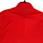 Mens Red Spread Collar Short Sleeve Golf Polo Shirt Size Small image number 4