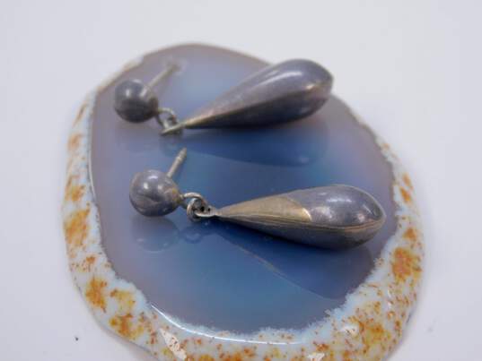 925 Artisan & Crystal Drop Earrings 16.7g image number 8