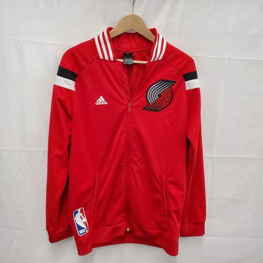 Portland Trailblazers Adidas MN's NBA Logo Sweat Jacket Size M image number 1