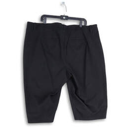 Womens Black Flat Front Slash Pocket Bermuda Shorts Size 24 alternative image
