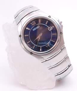 Seiko 084033 Sapphire Crystal Blue Dial Stainless Steel Watch 105.5g alternative image