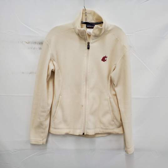 Patagonia Synchilla WM's Fleece Wildcats Full Zipper Cream Color Jacket Size M image number 1
