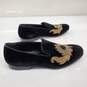 Alexander McQueen Men's Black Velvet Embroidered Slip On Shoes Size 10.5 w/COA image number 6