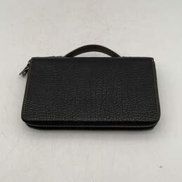 Coach Womens Black Leather Card Holder Zip-Around Wallet Clutch alternative image