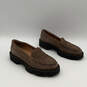Womens Hayley Brown Suede Round Toe Platform Slip-On Loafer Shoes Size 8 image number 5