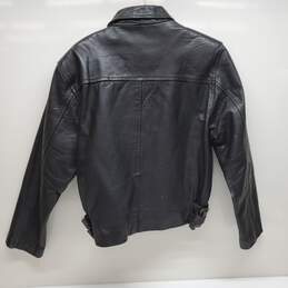 Vintage GENUINE LEATHER BY MANZOOR Cowhide Leather Classic Jacket Size M alternative image