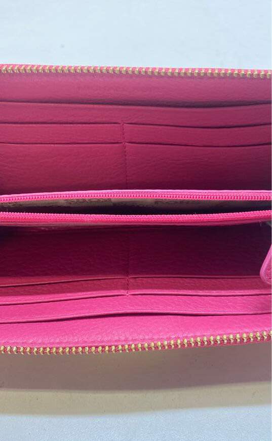 Michael Kors Leather Eyelet Embellished Wallet Pink image number 4