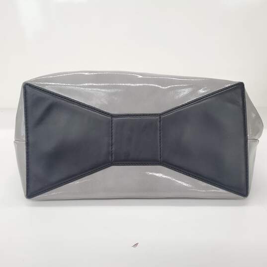 Kate Spade Shiny Gray Patent Leather Tote Shoulder Bag image number 5