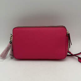 NWT Womens Pink Gold Inner Pockets Adjustable Chain Strap Zip Crossbody Bag alternative image