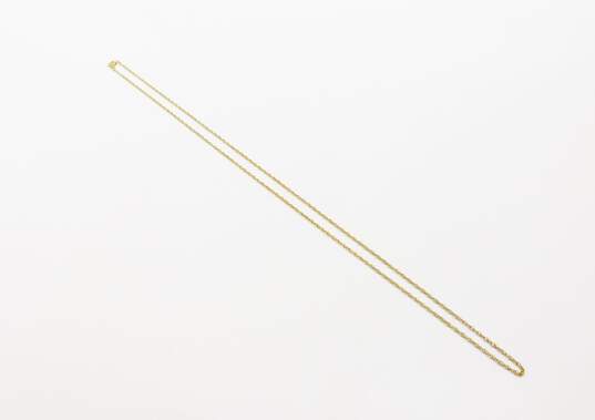 12k Yellow Gold Link Chain Necklace 1.9g image number 2