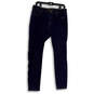 Womens Blue Denim Dark Wash Pockets Regular Fit Skinny Leg Jeans Size 8 image number 1
