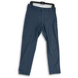 Lululemon Mens Blue Flat Front Slash Pocket Straight Leg Chino Pants Size 32