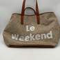 Anthropologie Womens Brown Cheetah Print Le Weekend Vacation Tote Bag image number 1