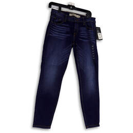 NWT Womens Blue Slim Fit Mid Rise Pockets Stretch Skinny Leg Jeans Size 29