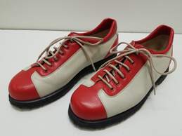 Walter Genuin Golf Multi Red Leather Lace Up Oxford Shoes Women's Size 8