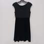 Women's Shelli Segal Black Velvet V-Neck Midi Dress Sz 6 NWT image number 2