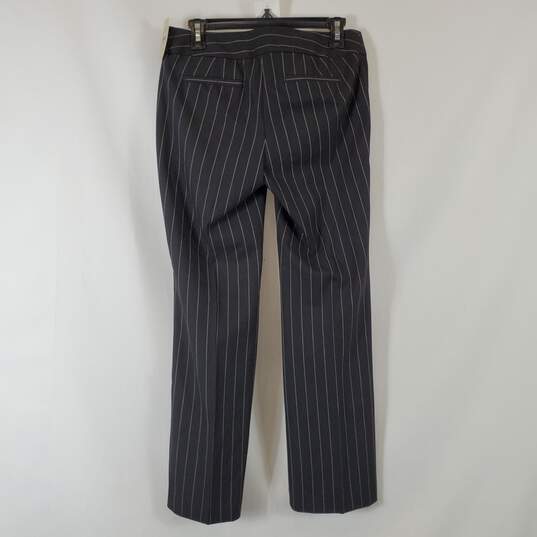 Loft Women's Black Striped Dress Pants SZ 4P NWT image number 3