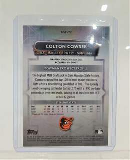2022 Colton Cowser Bowman Sterling Rookie Baltimore Orioles alternative image