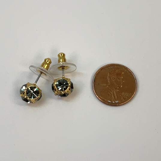 Designer Kate Spade Gold-Tone Crystal Pave Stone Ball Stud Earrings image number 3