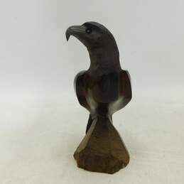 Vintage Hand Carved Ironwood Eagle Bird Wood Figurine 10 inch alternative image