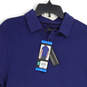 NWT Mens Blue Collared Short Sleeve Luxe Touch Performance Polo Shirt Sz L image number 3
