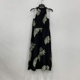 NWT Womens Black Green Leaf Print Halter Neck Sleeveless Maxi Dress Size 6 alternative image