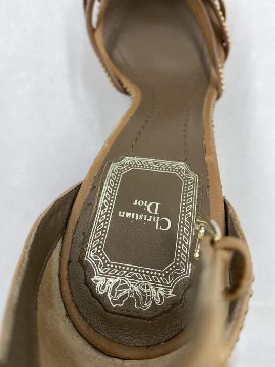 Authentic Christian Dior Brown Platform Heel Women 6.5 image number 4