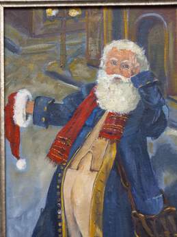 Painting, Santa Claus, By B. Martin alternative image
