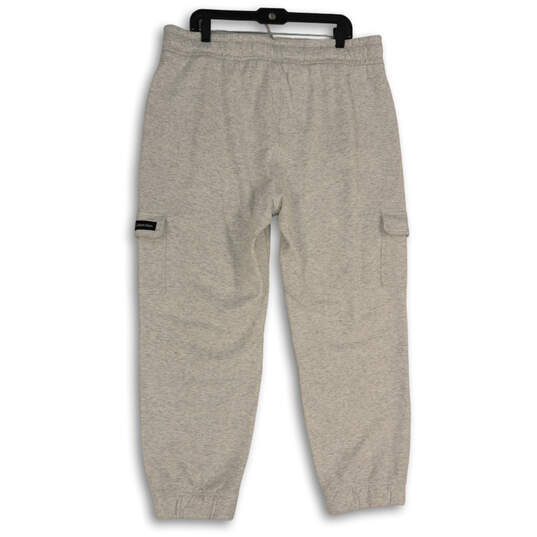 NWT Mens Gray Elastic Waist Slash Pocket Drawstring Jogger Pants Size XXL image number 2
