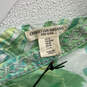 NWT Womens Green Floral Print Long Sleeve V-Neck Tunic Blouse Top Size M image number 3