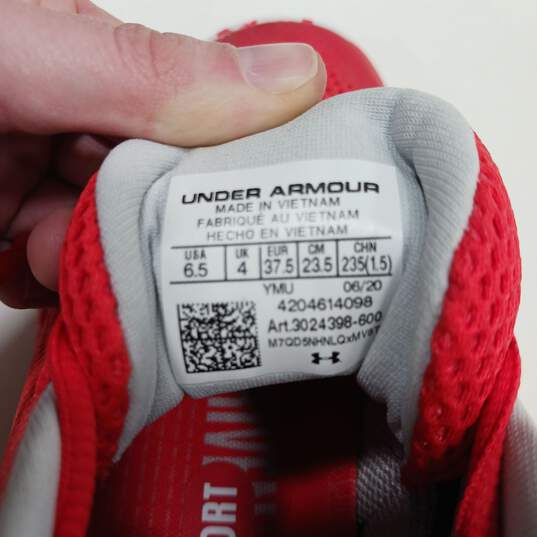 Under Armour Hovr Red Athletic Sneakers Size 6.5 image number 6