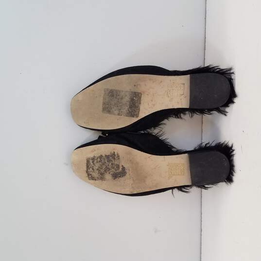 Jeffrey Campbell Ravis Suede Faux Fur Studded Fringed Chained Mules Loafers 6 image number 5