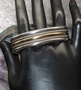 Tahe Sterling Silver Gold Filled Cuff Bracelet - 33.33g alternative image