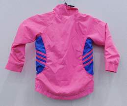 Girl's Adidas Pink & Blue Zip Up Jacket Size 3T alternative image