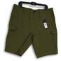 NWT Oakley Mens Green Flat Front Pockets Hybrid Cargo Shorts Size 38 image number 2
