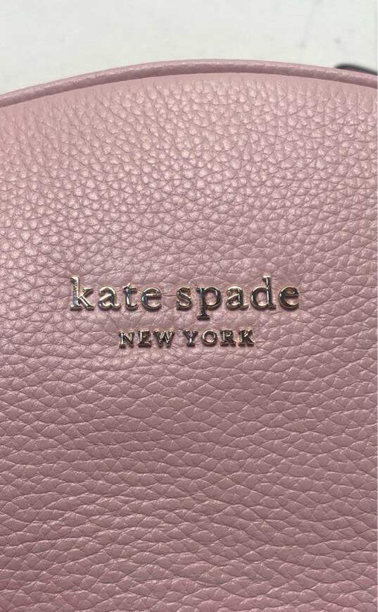 Kate Spade Pebble Leather Leila Backpack Pink image number 5